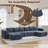 Modular Sofa Set With Ottoman, Compressed No-Frame Boneless Sectional-134961845-134429459