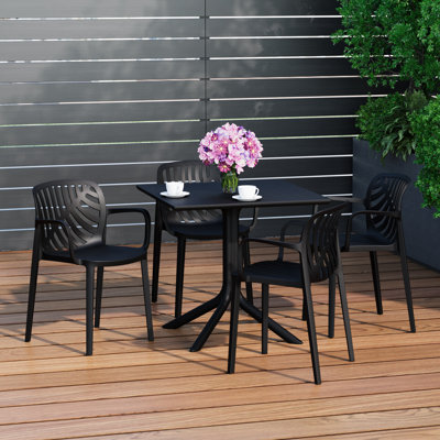 Ensemble repas carré pour 4 personnes