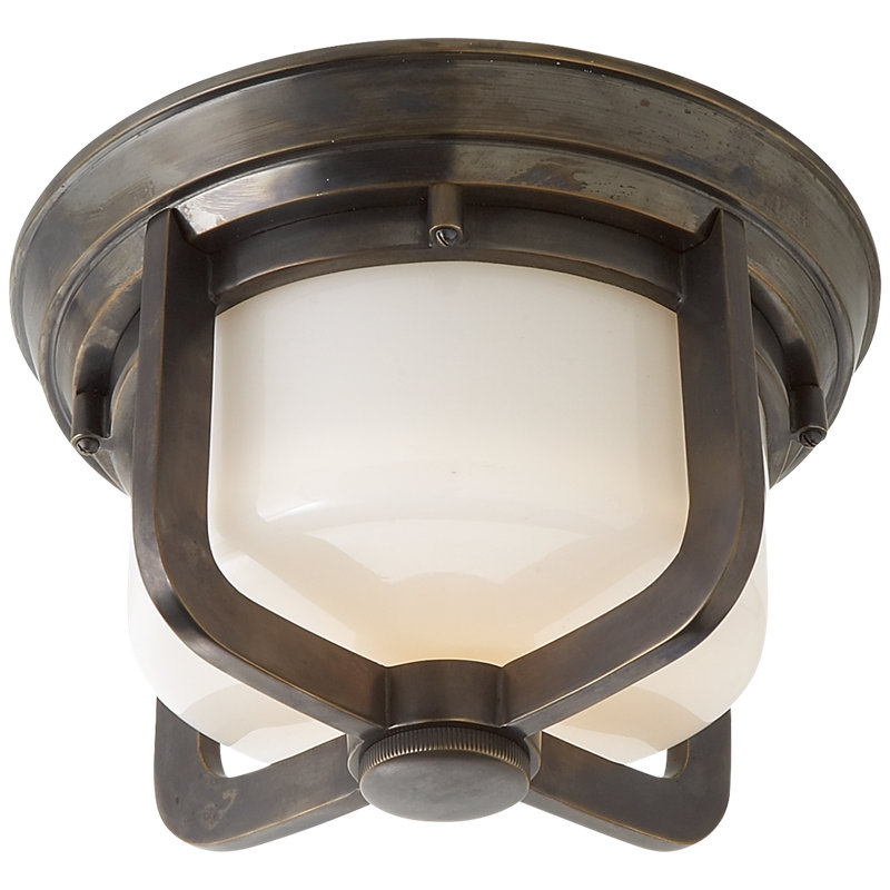 Thomas O'Brien Milton Short Flush Mount, Bronze