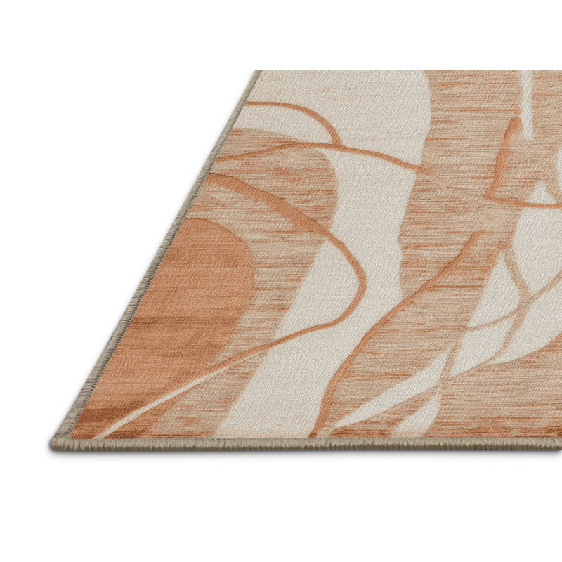 Tapis abstrait lavable à la machine, Rectangulaire 8 pi x 12 pi