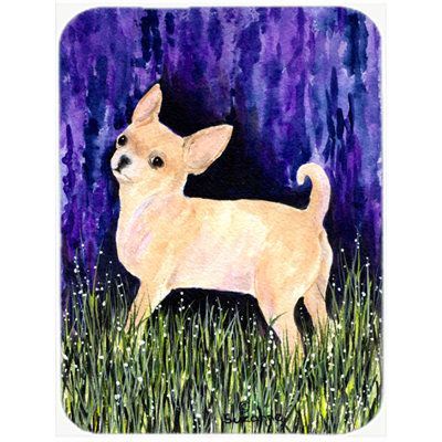 Planche à découper en verre « Chihuahua » rouge®