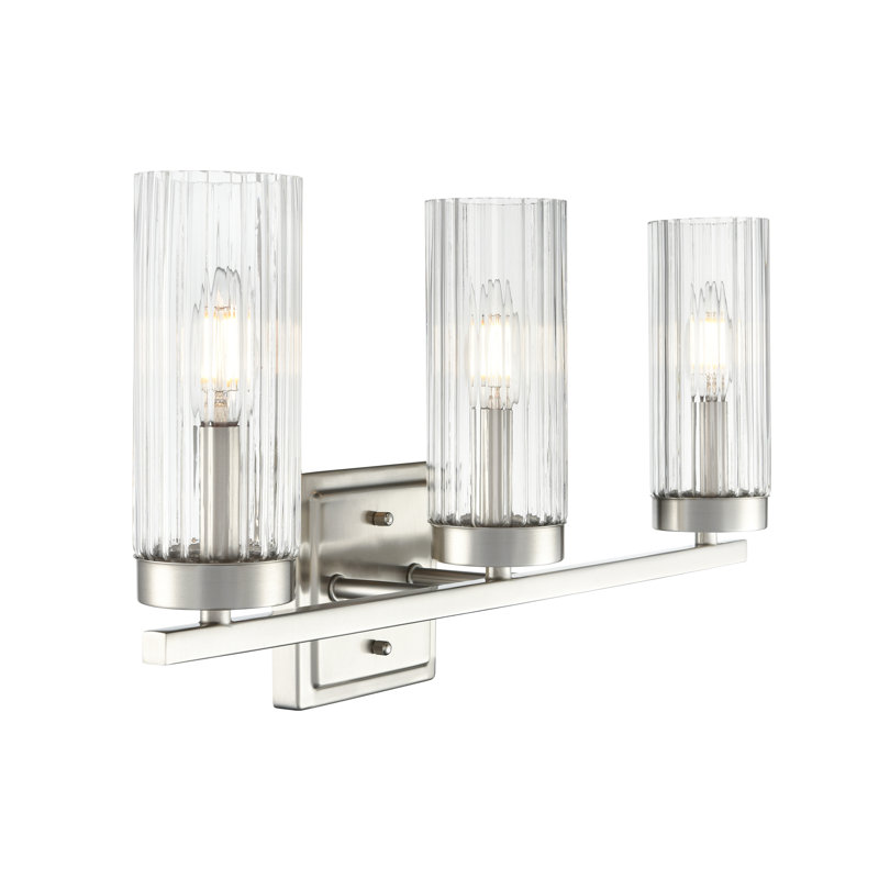 Meuble-lavabo 3 lumières Turman , Nickel brossé