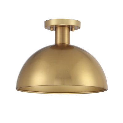 Plafonnier 1 lumière Darrah en laiton naturel