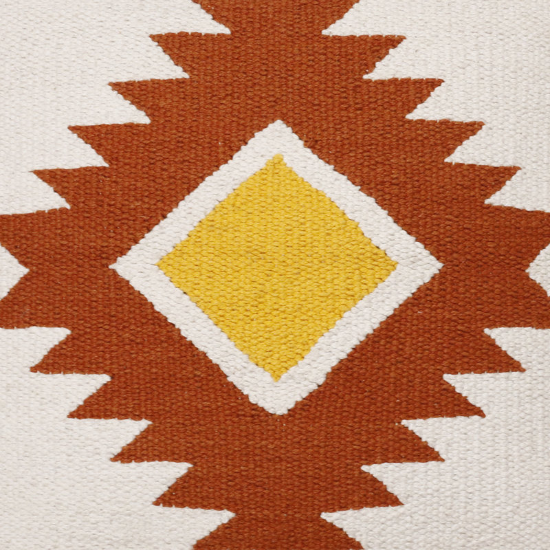 Cotton Geometric Throw Pillow