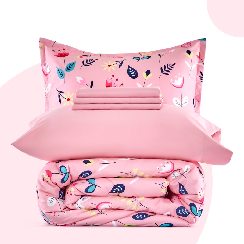 Ensemble de literie fleurs roses , Lit simple