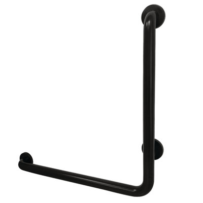 Kingston Brass Made To Match 24-Inch X 24-Inch L-Shaped Grab Bar, 1-1/2 Inch O.D, Left Hand