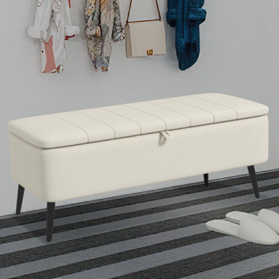 Polyester Upholstered Storage Bench
