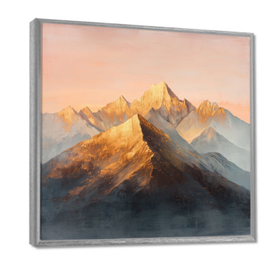 «Ginel Golden Light On The Rose Crystal Peaks IV - montagnes», art mural