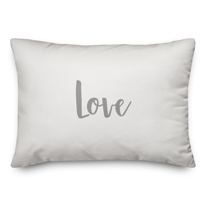  Coussin Love, Gris / blanc