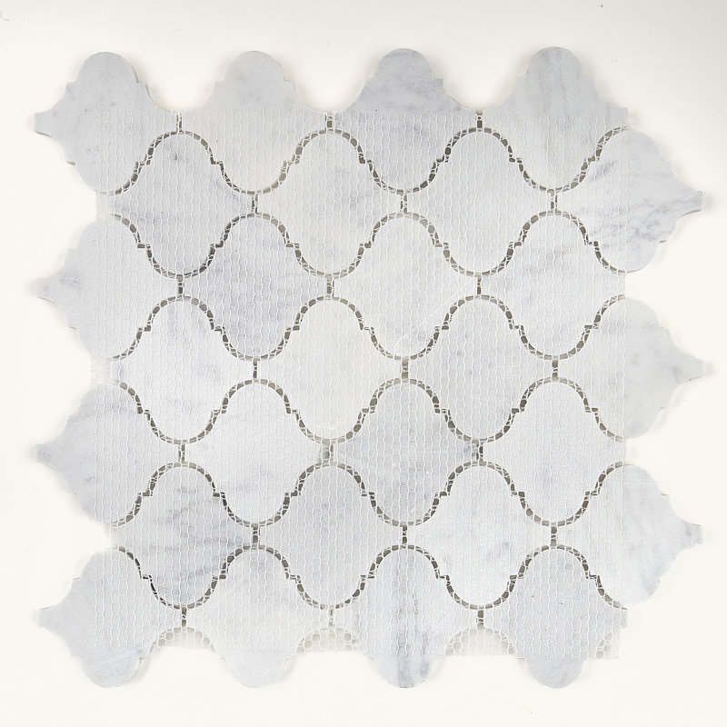 Carrera Polished Mosaic in White Baroque