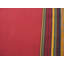Red Field Stripped Border Vintage Mid Century American Extra Long Hallway Runner Rag Rug