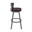 Tabouret de bar à hauteur de comptoir en acier inoxydable et pivotant Kevontae-454235640-454235634