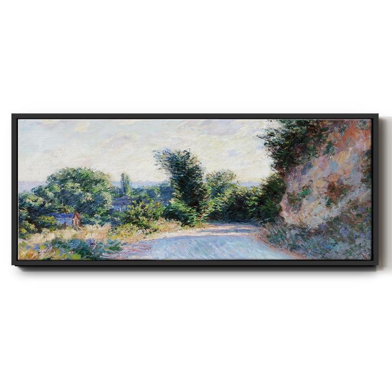 Road near Giverny 02, 1885- Framed Canvas