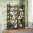 Grijalva Bookshelf 6 Tier with 4 Hooks and fence, etagere bookcase with Open Shelves-227589716