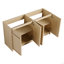 Meuble-lavabo autoportant 60 po et 4 portes d'armoire à fermeture en douceur- (KD-Packing)