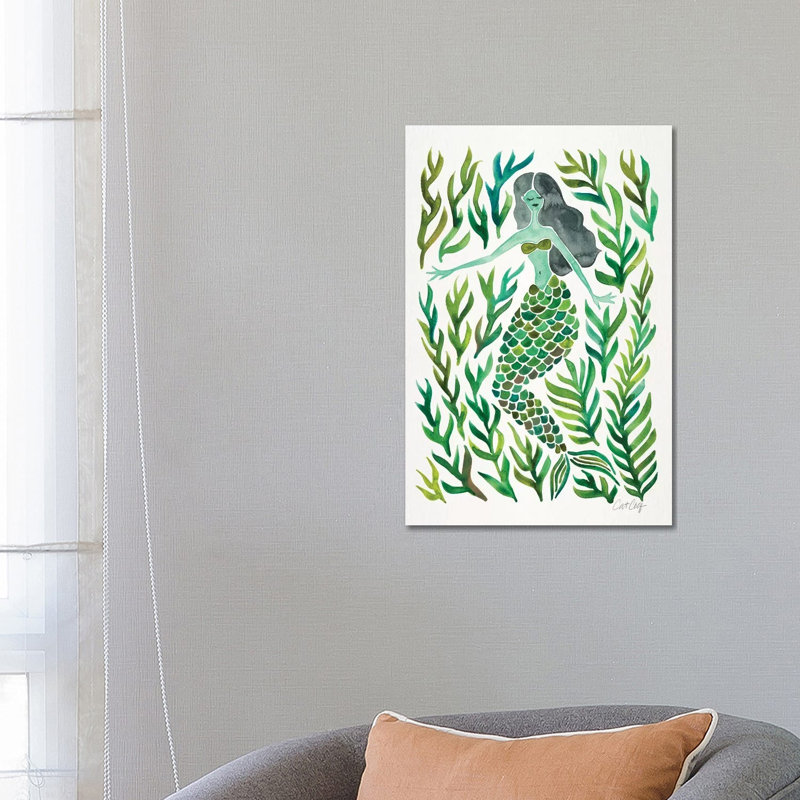 Kelp Forest Mermaid by Cat Coquillette - Wrapped Canvas Painting