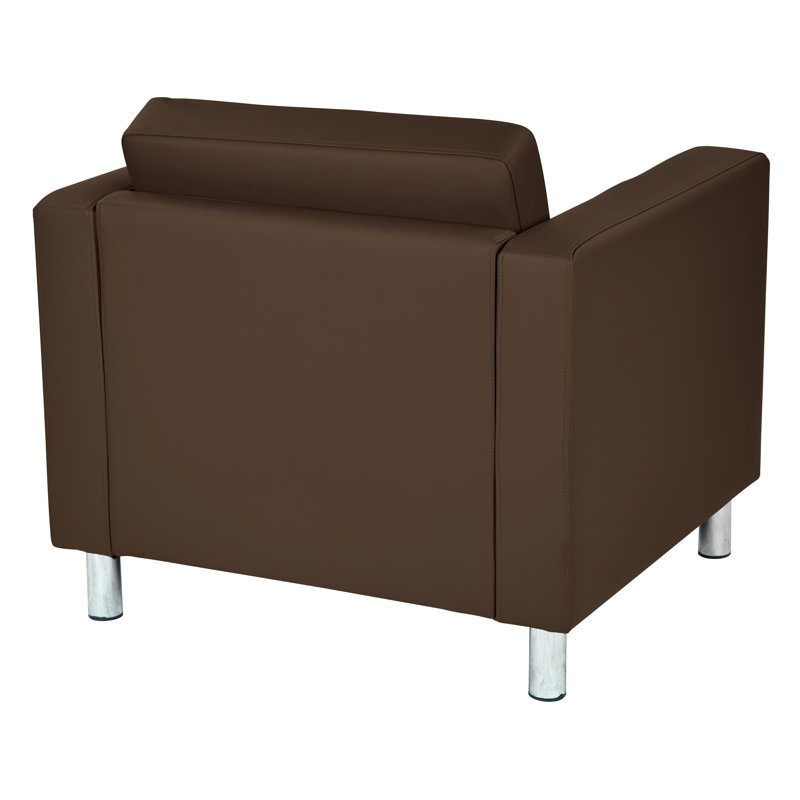 Chaise longue de 32 po de largeur Desantiago, Similicuir antimicrobien java