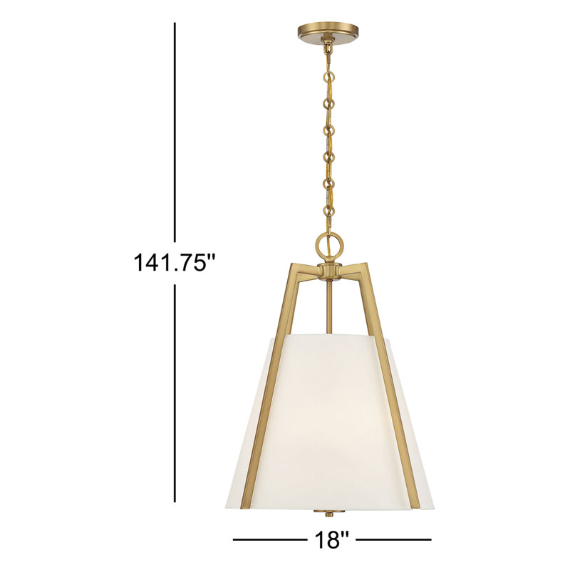 Luminaire suspendu en laiton 3 lumières Joy, Laiton