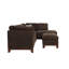 Canapé modulaire réversible en polyfibre avec repose-pieds, noir-1769334223