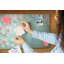 Wall Mounted cork board with print decorative wall message pin boards home office bulletin board ideas Blooming flowers