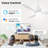 Whisper 54" 3-ABS Blade Modern Smart Ceiling Fan with LED Lights and Remote-604553344