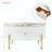 Modern Round Coffee Table With 2 Large Drawers Storage Accent Table