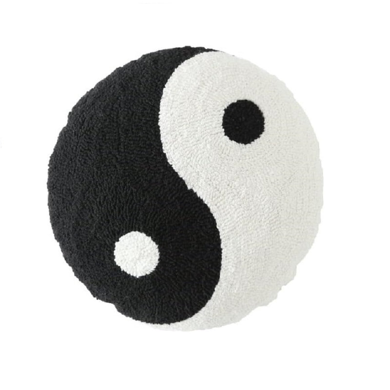 Coussin décoratif Yin-yang noir / blanc