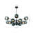 Ealf 12 - Light Gradient Blue Modern Linear Sputnik Glass Bubble Chandelier-114357295