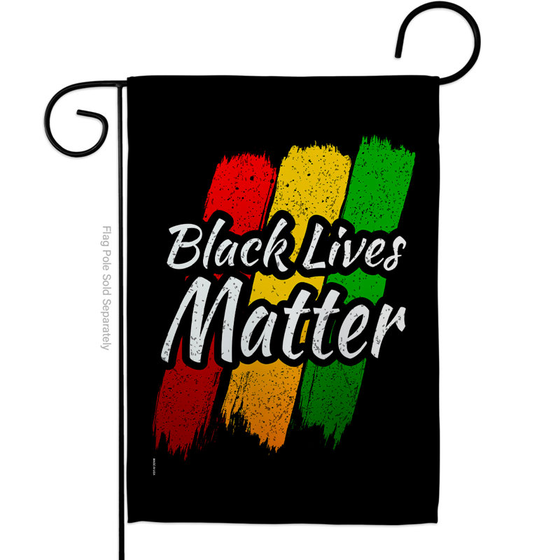 « black lives awareness-impressions » en polyester décoratif 2 faces 19 x 13 po. drapeau de jardin