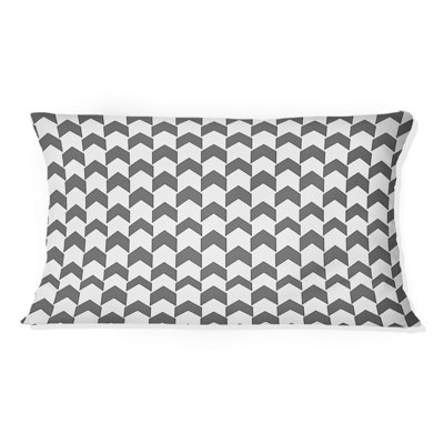 Houndstooth gris moderne - coussin lombaire moderne