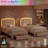 Daphne Upholstered LED Bed Frame With Drawer & Adjustable Headboard, Kids Beds-228661469-227418661