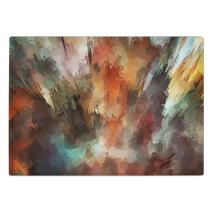 Tempered Glass The Future in Abstract Chopping Board, 39 cm W x 28.5 cm L