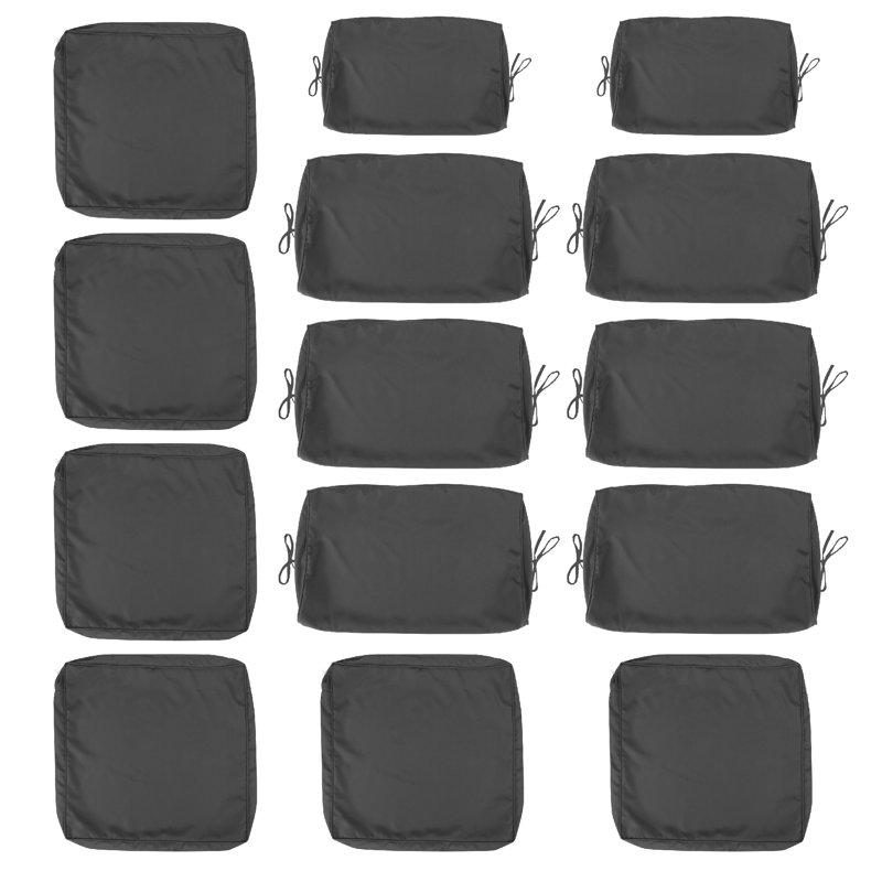 Cushion Covers For 7 Pcs (6 - Seaters) Wicker Rattan Sectional Sofa, 14Pack Cushion Slipcovers Set With Seat & Back Protection, Outdoor - Friendly Polyester Blend Material