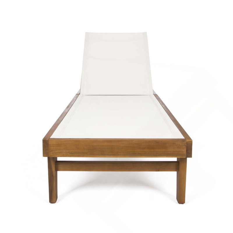 Classic Outdoor Summerland Chaise Lounge With Adjustable Backrest, Teak