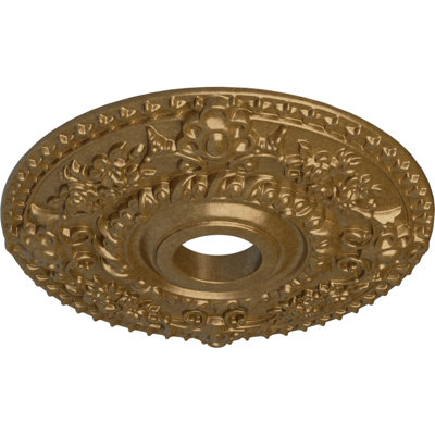 Endurathane Raymond Ceiling Medallion, 18"OD x 1 1/4"P (Fits Canopies up to 5 3/8"), Hand-Painted Painted Turtle Finish