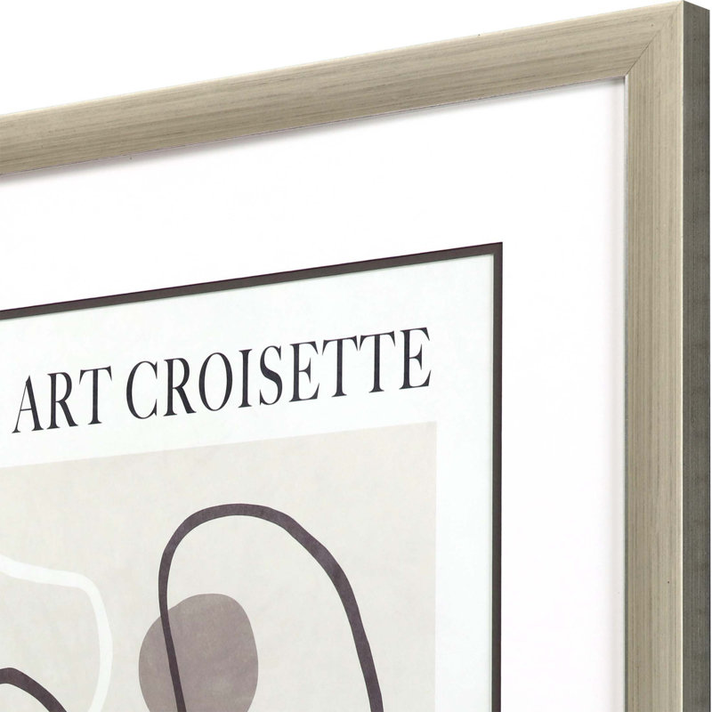 Les Fossiles, reproduction d'art encadrée argentée