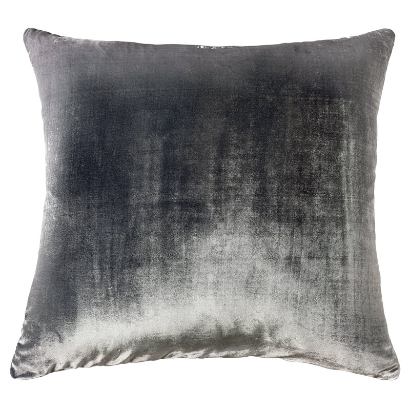 Square Pillow Cover & Insert, Silver, Square 26"