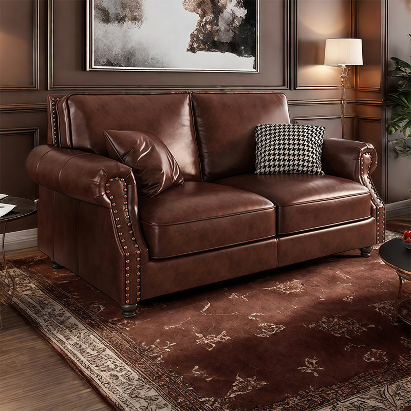 Canapé rétro de style américain, H 36,22 po x l 63 po x P 35,43 po, 2