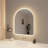 42 Inch Arch LED Front and Backlit Wall Mirror in Satin Gold-1347360995-1347361007