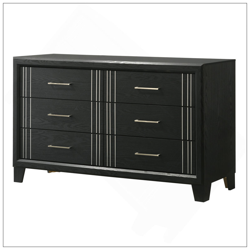 Meuble en bois 1 tiroir contemporain à 6 tiroirs 1 pièce, Beige