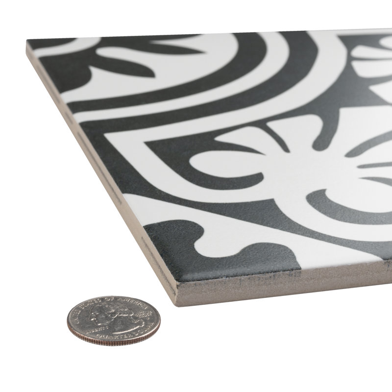 Majestic Tiena 10" x 10" Porcelain Patterned Wall & Floor Tile