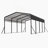 13X20 FT Metal Carport,Garage With Upgraded Triangle Reinforced Frame&4 Poles,Galvanized Steel Hardtop Roof,Heavy-Duty All-Weather Shelter For Car,Truck,Boat,Outdoor Storage