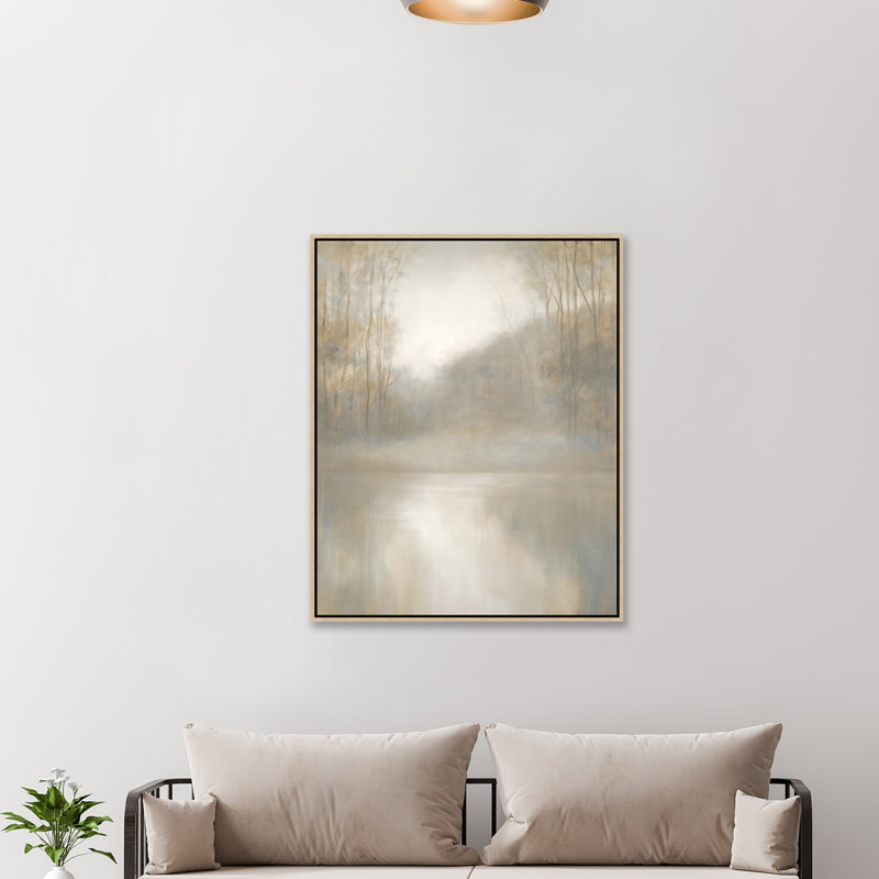 «Pearly Forest» par D'Alessandro Léon - peinture à cadre flottant sur toile