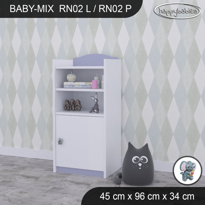 96cm H X 45cm W Kids Cube, White/Purple