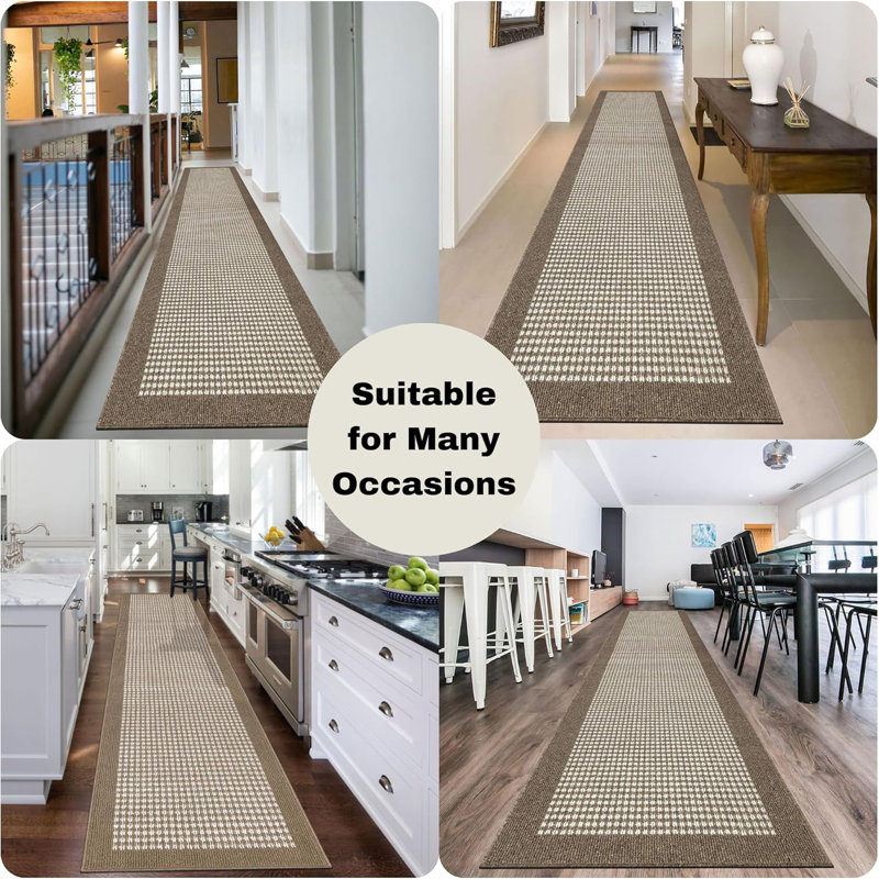 Area Rug, Runner 2'8" x 12', Brown
