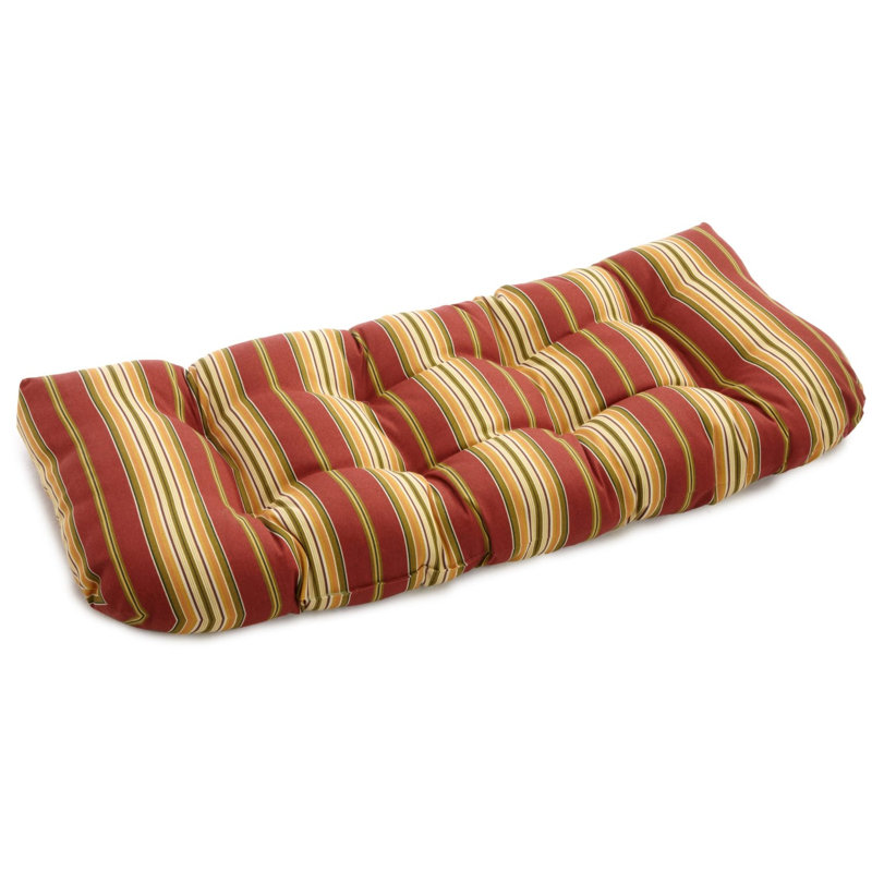 Outdoor 5'' Seat Cushion, Kingsley Stripe Ruby