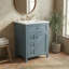 Meuble-lavabo moderne de 24 po avec lavabo, panneau de fibres à densité moyenne, bois d'hévéa, 3 tiroirs, armoire à tablettes, de taille petite ou moyenne-1450963087