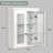 Fluted Glass Wall Cabinet With Decorative Top And Soft-Close Hinges-146249626