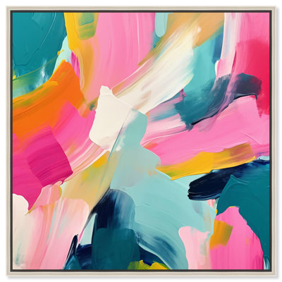 Lucid Layers Canvas Modern Colorful Print by Art Remedy