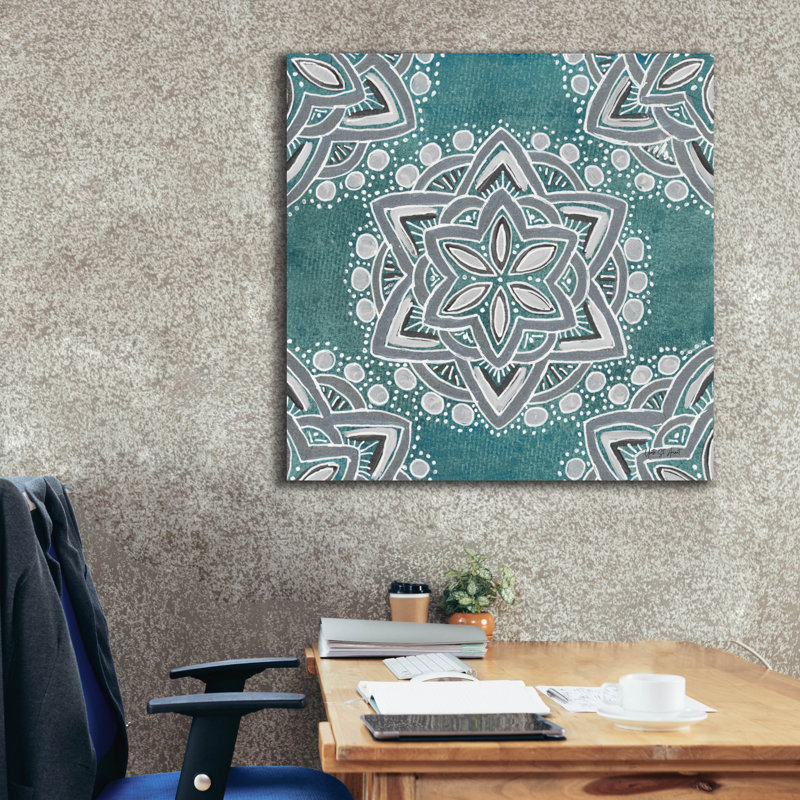 Bungalow Bungalow «Star Mandala 1» par Yvette St. Amant, art mural sur toile, H 37 po x l 37 po x P 1,5 po
